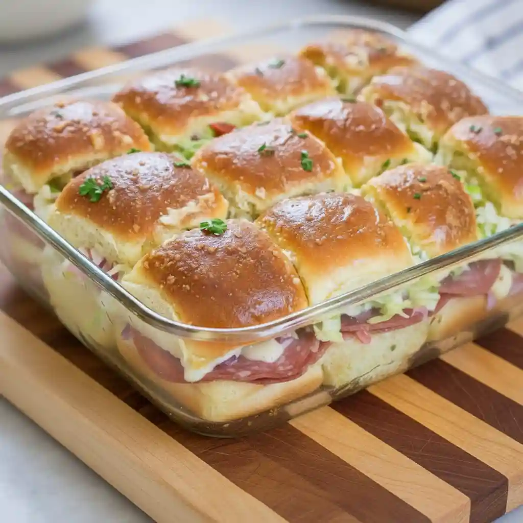 Italian Grinder Sliders on Hawaiian Rolls