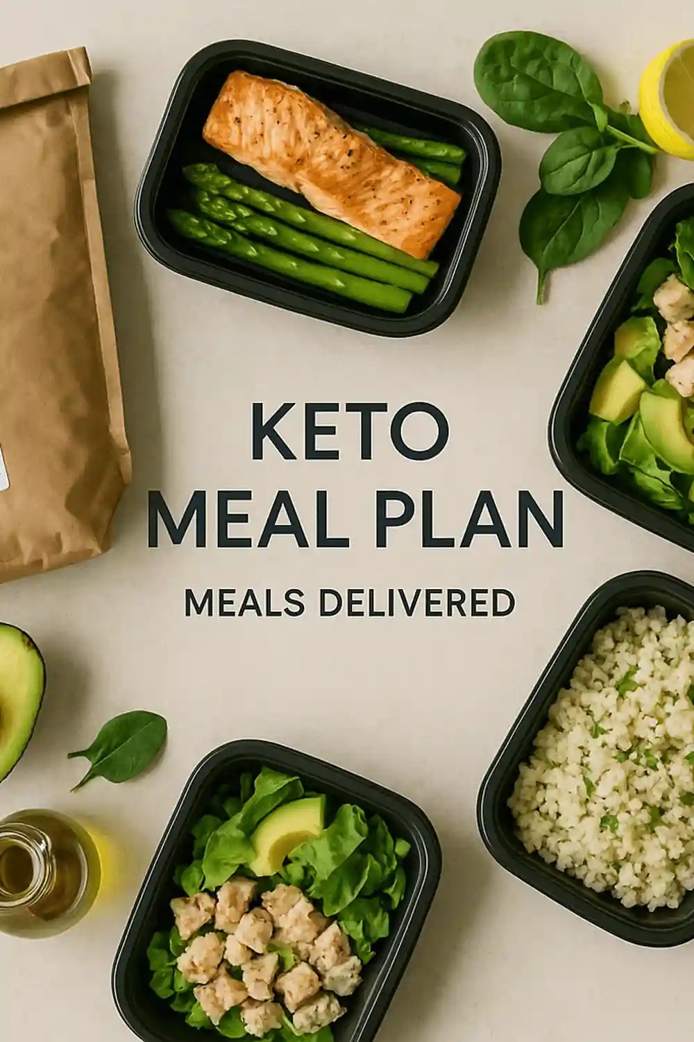 Keto meal plan and keto meals delivered featuring keto meal prep, easy keto meal plans, and ready to eat meals arranged for weekly meal planning and a busy lifestyle.