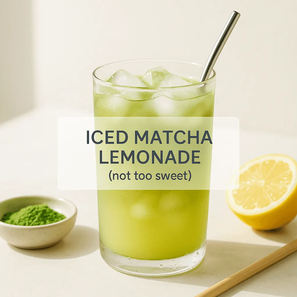 Iced Matcha Lemonade: The Not-Too-Sweet Version