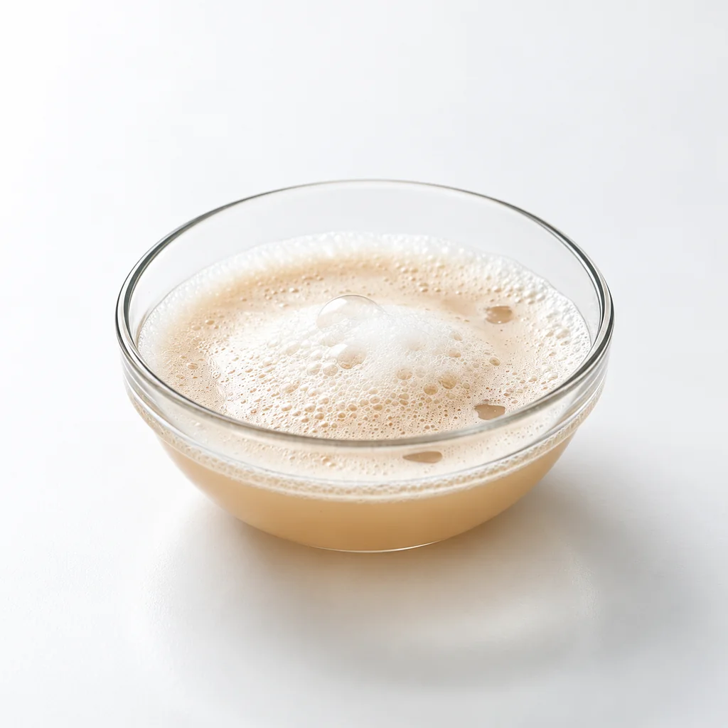 Sweet Potato Rolls: The Secret to Extra Fluff 7 Foamy activated yeast mixture in a small glass bowl