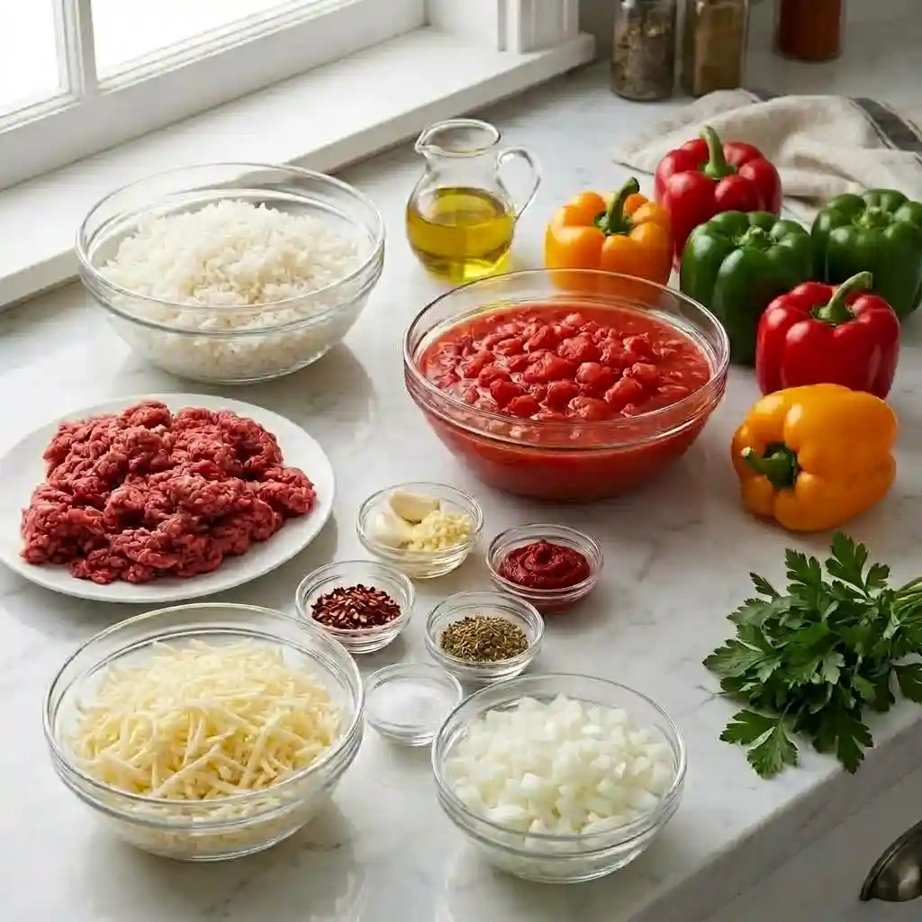Stuffed Bell Peppers Recipe 3 Ingredients Stuffed Bell Peppers Recipe